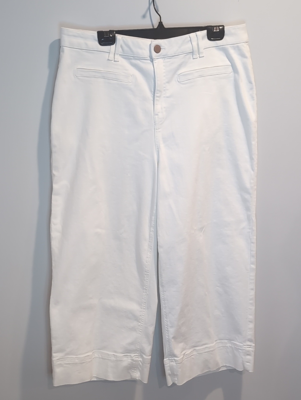 Addition Elle Curvy White Wide Leg Capri Jeans Size 20 High Rise